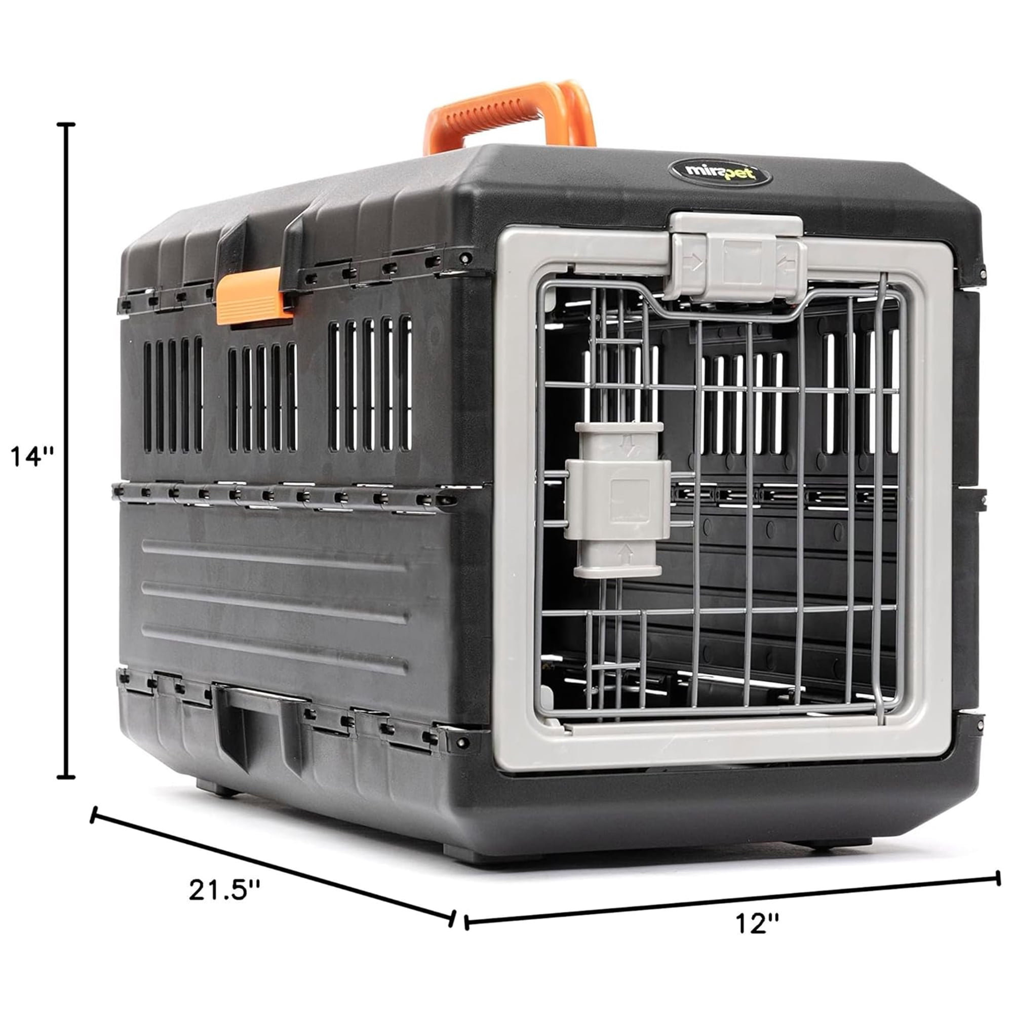 Open Box Mirapet Pet Carrier, Collapsible Portable Kennel for Small Cats & Dogs