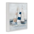 thumbnail image 3 of Stupell Industries Striped Sailboat Duo Transportation Painting White Framed Art Print Wall Art, 17 x 17, 3 of 8