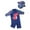 Navy, variant on Boys Swim Set Size 2-3Y Cartoon Dinosaur Print Long Sleeve One Piece Swimsuit and Swim Cap 2 Piece Toddler Boy Bathing Suit