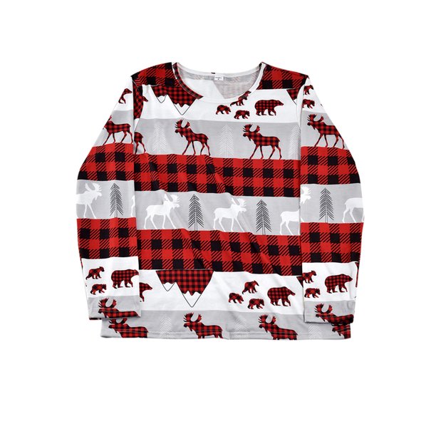 Sonducket Navidad Ropa de dormir Navidad Dibujos animados Impreso Loungewear Manga larga Pijama MUJER XL
