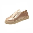 thumbnail image 4 of Tawop Womens Shoes Casual Sneaker Lace-Up Lace Gold Size 7.5, 4 of 5