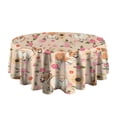 thumbnail image 5 of Corgi Dog and Flower Florals Round Tablecloth 60"x60",Wrinkle Wipeable Table Cloth for Kitchen Dining Room Picnic Patio Party, 5 of 6