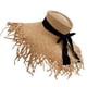 thumbnail image 1 of Sombrero de rafia de gran tamaño con circunferencia de 56-58 cm, para playa, vacaciones, protector solar, paja, 1 of 5