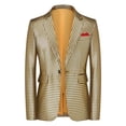 thumbnail image 1 of Ceisia Veste de Complet Décontractée pour Homme Coupe Ajustée à Blocs de Couleur, Simple Boutonnage, Col à Revers, Blazer à Manches Longues, Haut d'Affaires pour Hommes d'Âge Moyen, Or, m, Cadeaux, 1 of 8