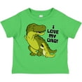 thumbnail image 3 of Inktastic I Love My Dad with Baby and Daddy Tyranasaurus Rex Boys or Girls Toddler T-Shirt, 3 of 5