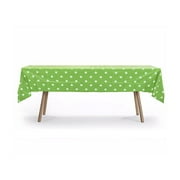 5 Pack Polka Dot Rectangular Plastic Table Cover, 54" x 108" Plastic