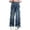 Blue, variant on Krdevn Loose Fit Girls Denim Pants with Side Bow Straight Leg Trousers for Autumn for Everyday Wear,11-12 Years