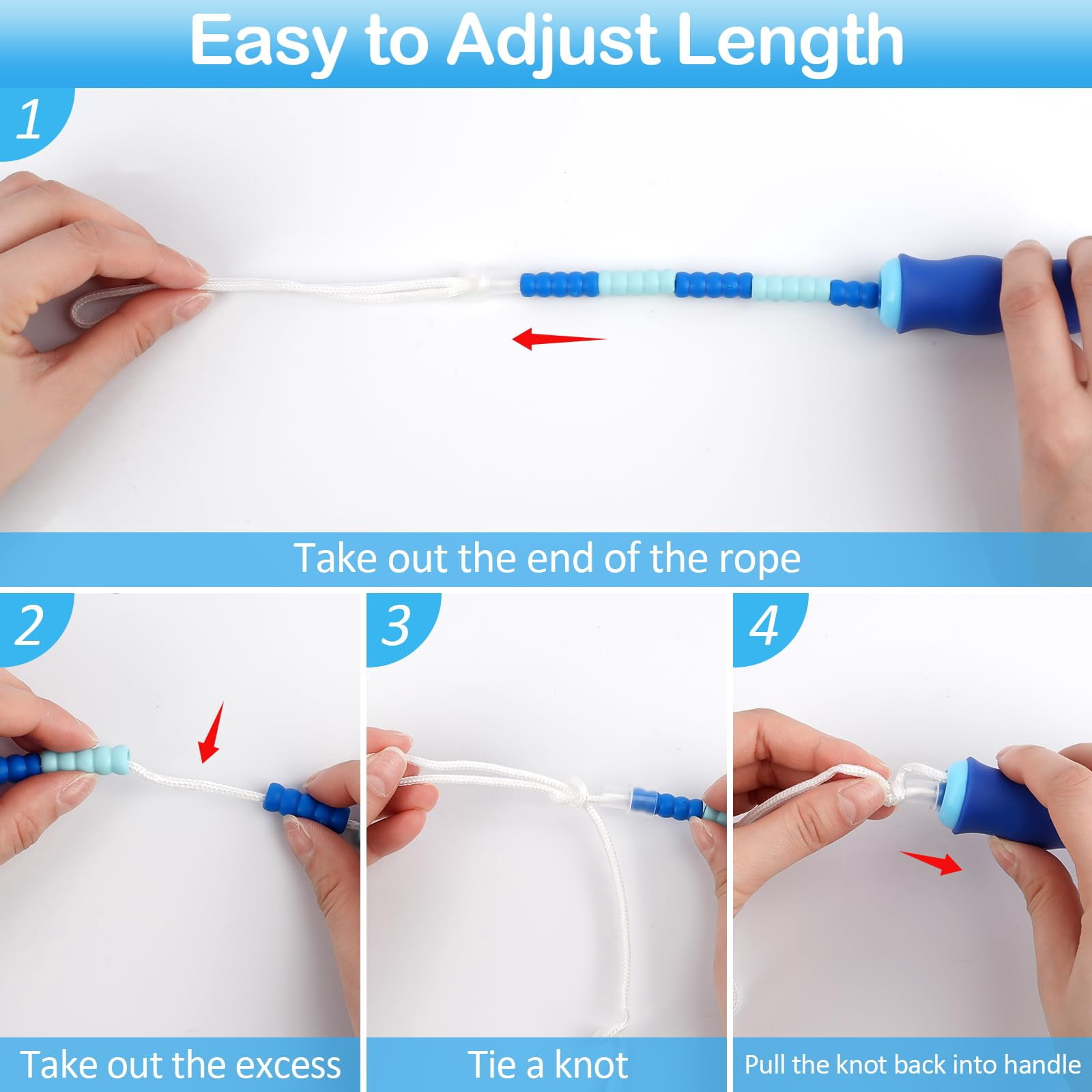 Adjustable Jump Ropes Segmented Soft Beaded Skipping Rope