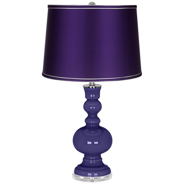 Color Plus Valiant Violet Satin, Small Apothecary Table Lamp
