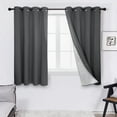 thumbnail image 2 of Deconovo Blackout Curtains with Silver Coating Energy Saving, Dark Gray, 52W x 63L Inch, Thermal Insulated, Noise Reducing Drapes for Home, Set of 2, 2 of 8