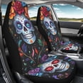 thumbnail image 4 of FOR U DESIGNS Sugar Skull Print 2 Pack Car Seat Covers, Wear-Resistan Automotive Seat Cushion Cover Anti-Slip Vehicles Interior Covers Fit for Vans SUV Truck, 4 of 7
