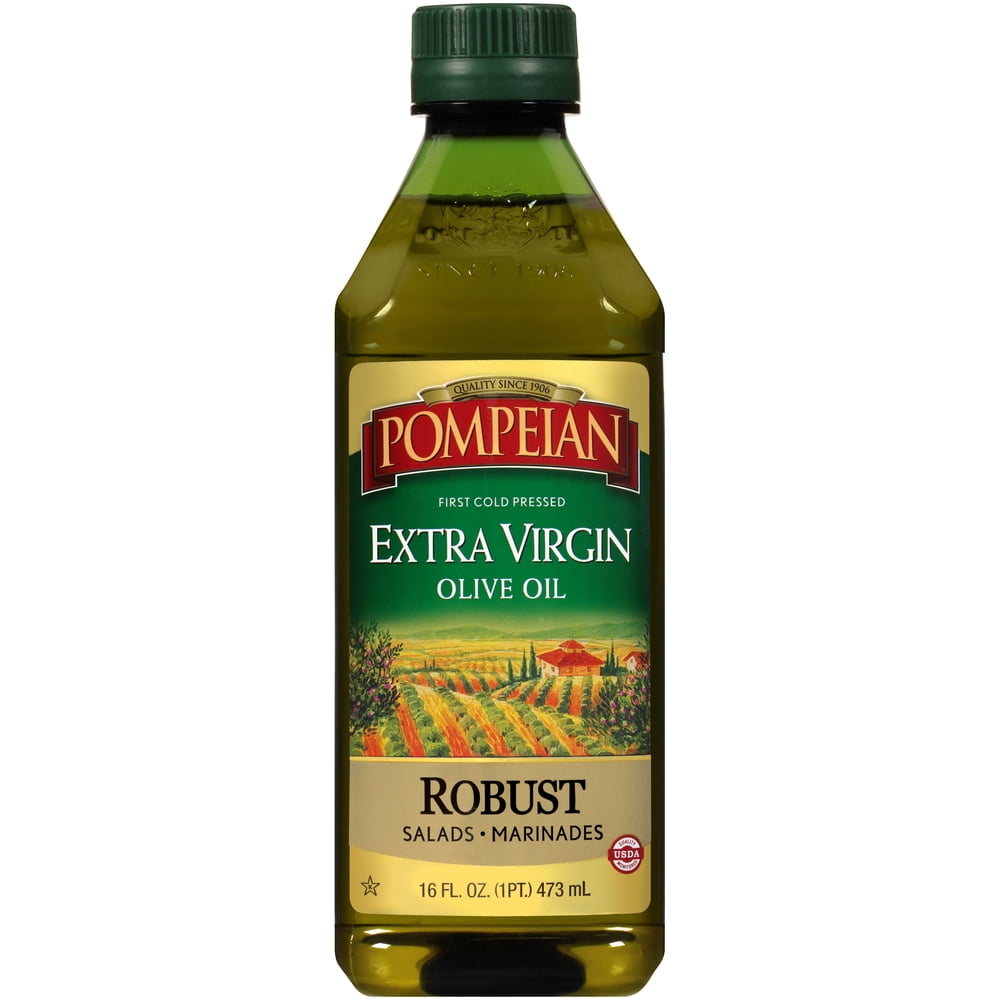 Pompeian Robust Extra Virgin Olive Oil 16 Fl Oz - Walmart.com - Walmart.com