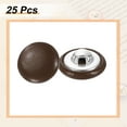 thumbnail image 3 of Uxcell 25pcs PU Leather Covered Button 15mm Aluminum Shank Round Button, Brown, 3 of 7
