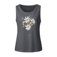 thumbnail image 4 of Wang6 Womens Plus Size Loose Fit Tank Tops Causal Sleeveless Floral Printed Tops Summer Crew Neck Graphic Tshirts Grey1 XXL, 4 of 4