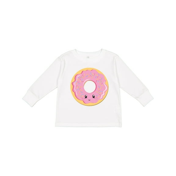 Inktastic Light Pink Donut Boys or Girls Long Sleeve Toddler T-Shirt