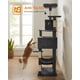 thumbnail image 2 of Torre para gatos Cat Tree Feandrea para interiores con rascadores, color gris, 2 of 3