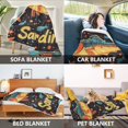 thumbnail image 2 of Yayeee Throw Blanket for Couch Soft Warm 50" x 60" Sofa Chair Bed Decoration, Black Sardines Pattern, 2 of 7