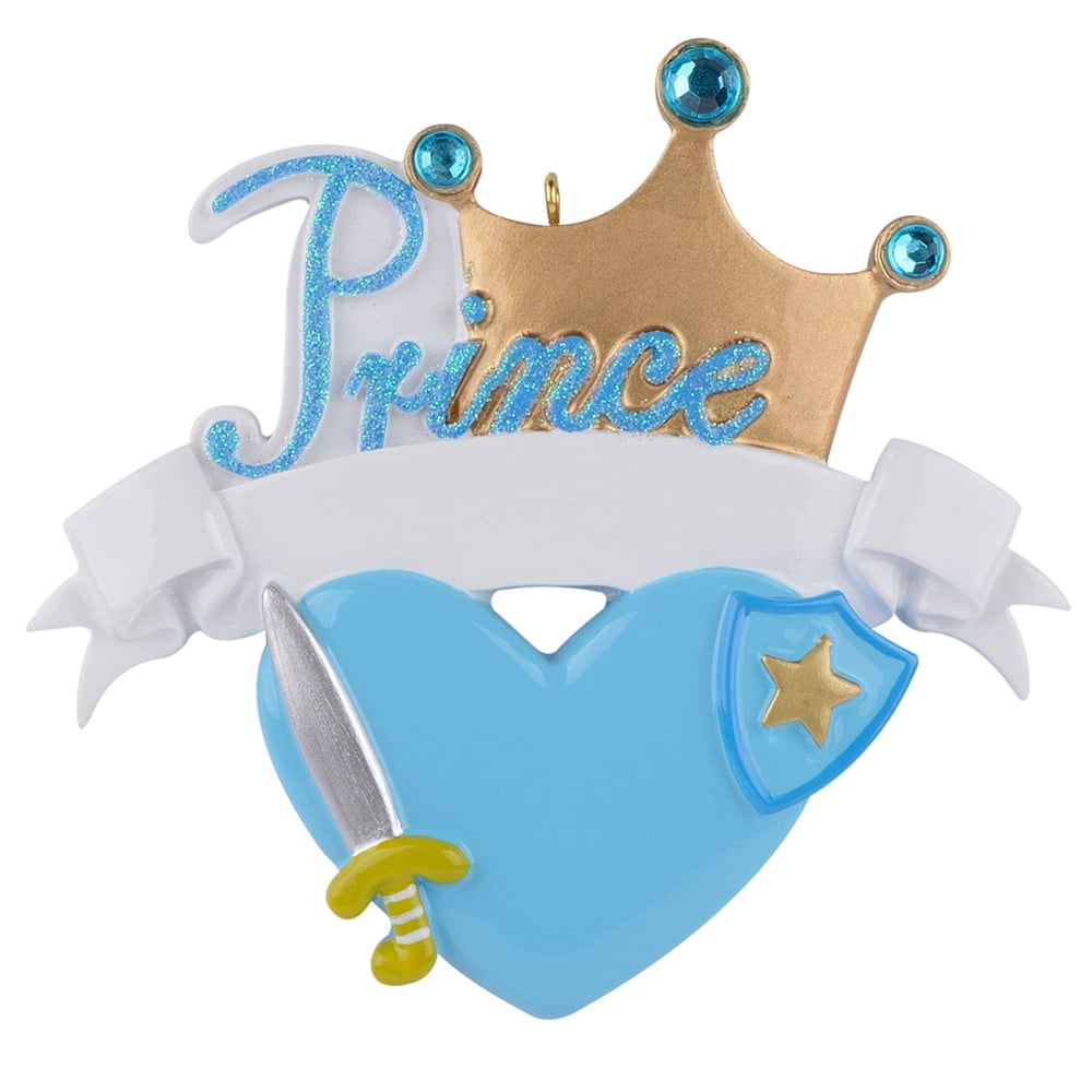 MAXORA Prince Crown Personalized Ornament Christmas Gift With Gift Box 
