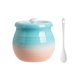 thumbnail image 5 of Recipiente de cerámica para cocina, despensa, 680 ml, tarros de especias con tapa y cuchara de cerámica verde, 5 of 9