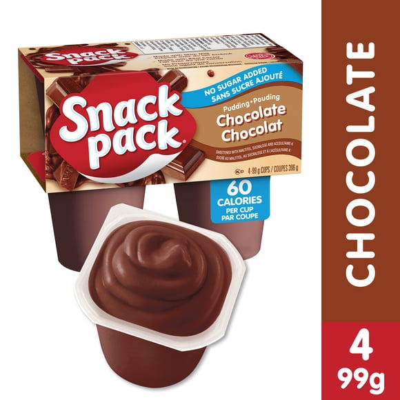 Snack Pack® No Sugar Added Chocolate Pudding Cups