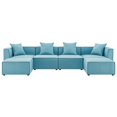 thumbnail image 1 of Lounge Sectional Sofa Set, Fabric, Blue, Modern Contemporary Urban Design, Outdoor Patio Balcony Cafe Bistro Garden Furniture Hotel Hospitality, 1 of 10