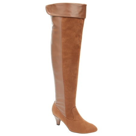 

Comfortview Wide Width Melody Wide Calf Boot | Tall Knee High | Low Heel | Women s Winter Shoes - 8 M Chestnut Brown