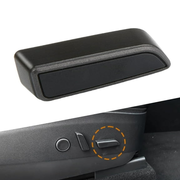 DIZENDAMAI Replacement Front Passenger Seat Cushion Forward Button Cover for Tesla Model 3 / Model Y (2021-2023) - Black Trim, Fits OEM Part #1098842-01-D
