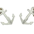 thumbnail image 2 of Zeckos White Cast Iron Ship Anchor Bookends Home Decor Set of 2, 2 of 8