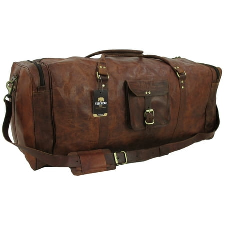 Yuge Bear 32 Ds3 L Oversized Vintage Genuine Leather Travel Duffel Bag Yuge Bear 32 Ds3 L Oversized Vintage Genuine Leather Travel Duffel Bag