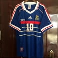 thumbnail image 2 of Camiseta De Fútbol Retro Zidane Henry De Paja Larga 1998 Francia Gao Jiahui unisex, 2 of 2