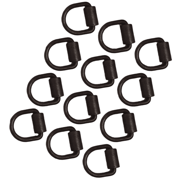 12-Pack 1/2 Inch Heavy Duty Forged D-Ring Shackles, 10,000 lbs Break Strength, Weld-On Anchor Points for Trailers, Trucks, Equipment