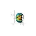 thumbnail image 2 of Sterling Silver Reflections Santa Cruz Dichroic Glass Bead Charm - Measures 12.73x9.09mm Wide, 2 of 2