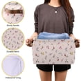 thumbnail image 7 of Storage Basket Meadow Flowers Foldable Canvas Laundry Baskets Bin Waterproof Inner Layer with Sturdy Handles for Toy Nursery Blanket Clothes 1 Pack, 7 of 7