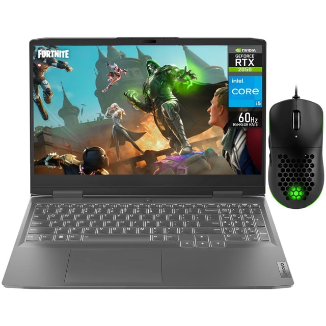 Laptop Gamer Lenovo LOQ NVIDIA GeForce RTX 2050 Intel Core I5 12450H 24GB RAM 1.5TB SSD 15.6' Windows 11 Home Teclado en Español + Mouse DXT Gaming gris