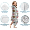 thumbnail image 7 of Cute Pitbull Terriers Dog and Flower Hooded Bath Towel，60"x35" for Ages 3 To 12 Kids, Quick Dry Lightweight Soft Microfiber Hood Beach Towel Cover Up for Kids, 7 of 7