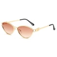 thumbnail image 4 of 2026 New Model Women's Sunglasses High-end Fashion Trendy Metal Cat Eye Sunglasses for Women with UV Protection, 4 of 4