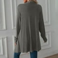 thumbnail image 4 of Fiaer Long Cardigans Sweaters for Women Plus Size Lightweight Long Sleeve Solid Asymmetric Hem Front Open Tops Grey L, 4 of 6