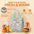 thumbnail image 5 of Jack Russell Terrier Dog and Flower Insulated Lunch Bag for Women & Adults,Large Portable Soft Cooler Lunch Bag,Thermal Food Storage Tote with Pearl Cotton,8.66L,8.75x5.75x9.5 Inch, 5 of 6
