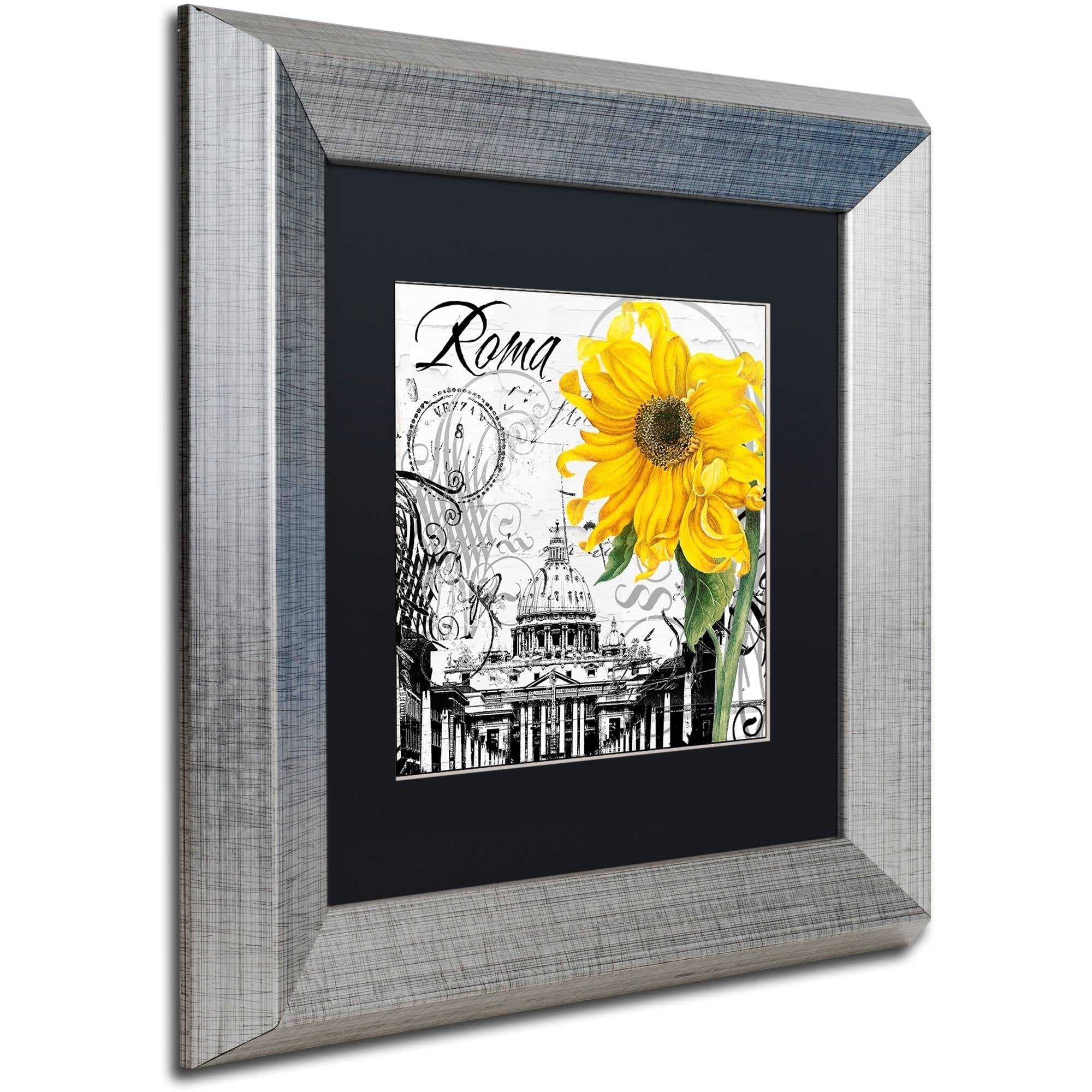 Trademark Fine Art "Italia II" Canvas Art by Color Bakery Black Matte, Silver Frame