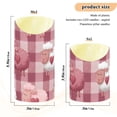 thumbnail image 4 of Pink Plaids Cute Sheep with Hearts Valentine Flickering Flameless Candles with Remote Timer Battery Operated LED Tealight Set of 2 M, 4 of 8