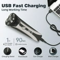 thumbnail image 3 of EIGTHTAIL 4D Electric Shaver for Men  IPX7 Waterproof Electric Razor Dry Wet Rotary Face Shaver Rechargeable Cordless Travel Beard Trimmer w/ LED Display & Charging Stand & Pop Up Trimmer, 3 of 7