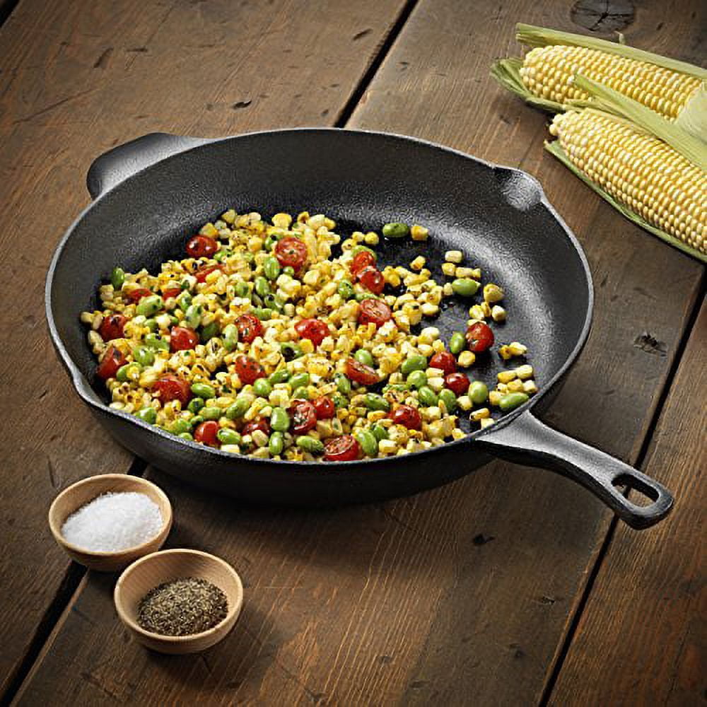 Calphalon Pre-Seasoned Cast Iron Cookware, Skillet, 12-Inch, Cast Iron Skillet