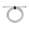 thumbnail image 4 of Onn 10ft USB-C to USB-C Braided Charging Cable, USB-IF Certified, White - Compatible with iPhone, Samsung, Pixel, iPad Pro, 4 of 8