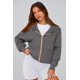 thumbnail image 3 of Sudadera con Capucha PRETTYGARDEN para Mujer, Cierre Completo, Forro Polar, Gris, Talla L, 3 of 8