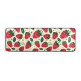 thumbnail image 2 of Dailycode Hallway Runner Rug 2x6 Non Slip Absorbent Soft Floor Mat for Home Kitchen Bedroom Entrance Strawberries Fruit and Leaf, 2 of 7