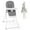 Grey, variant on Gymax Foldable High Chair Easy Clean Compact Highchair w/ Removable Adjustable Tray Gray