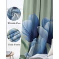 thumbnail image 3 of Navy Blue Tulip Blackout Curtains for Bedroom Living Room Darkening Curtains 96 Inches Long Chic Elegant Flowers Botanical Sage Green Window Curtain 2 Panels Set Window Treatment Drapes 52"x96", 3 of 9