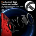 thumbnail image 4 of ELEHOLD for iPhone 16 Pro Magnetic Case [Compatible with Mag Safe] Invisible Stand with Ring Kickstand,Military Grade Shockproof Full Protective Case,Red, 4 of 11