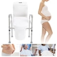 thumbnail image 3 of Toilet Safety Frame, Adjustable Detachable Bathroom Grab Bar Toilet Frame Safety Rails with Padded Handrails, Medical Toilet Safety Frame for Elderly Handicap and Disabled, 3 of 7