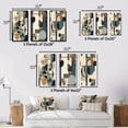 thumbnail image 4 of Designart "Geometric Shadows in Blue and Black V" Minimalism Framed Wall Art Set Of 3 - Blue Minimalism Frame Gallery Wall Set For Home Decor, 4 of 7